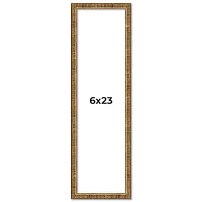 6x23 Frame Gold Kingsley Distressed Solid Wood Picture Frame Width