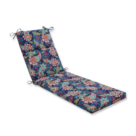 Paisley Party Blue Chaise Lounge Cushion