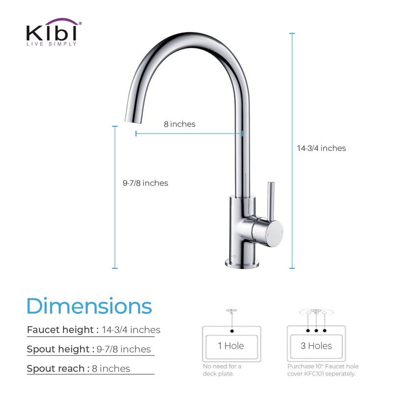 Lead Free Solid Brass High Arc Single Level Bar Prep Kitchen Faucet with Single Handle