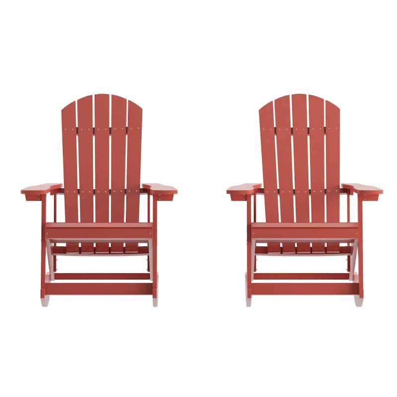 Adirondack Poly Resin Rocking Chairs for Indoor/Outdoor Use 2 Pack