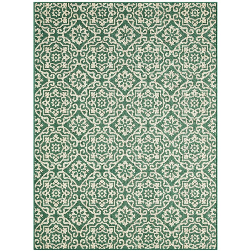 Nicole Miller New York Patio Country Danica Indoor/Outdoor Area Rug - 5'2"x7'2" - Green/Beige