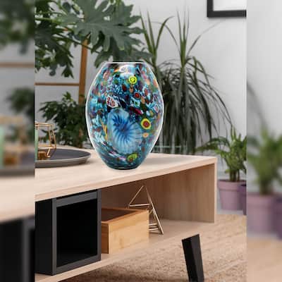 Estrada Hand Blown Art Glass Vase