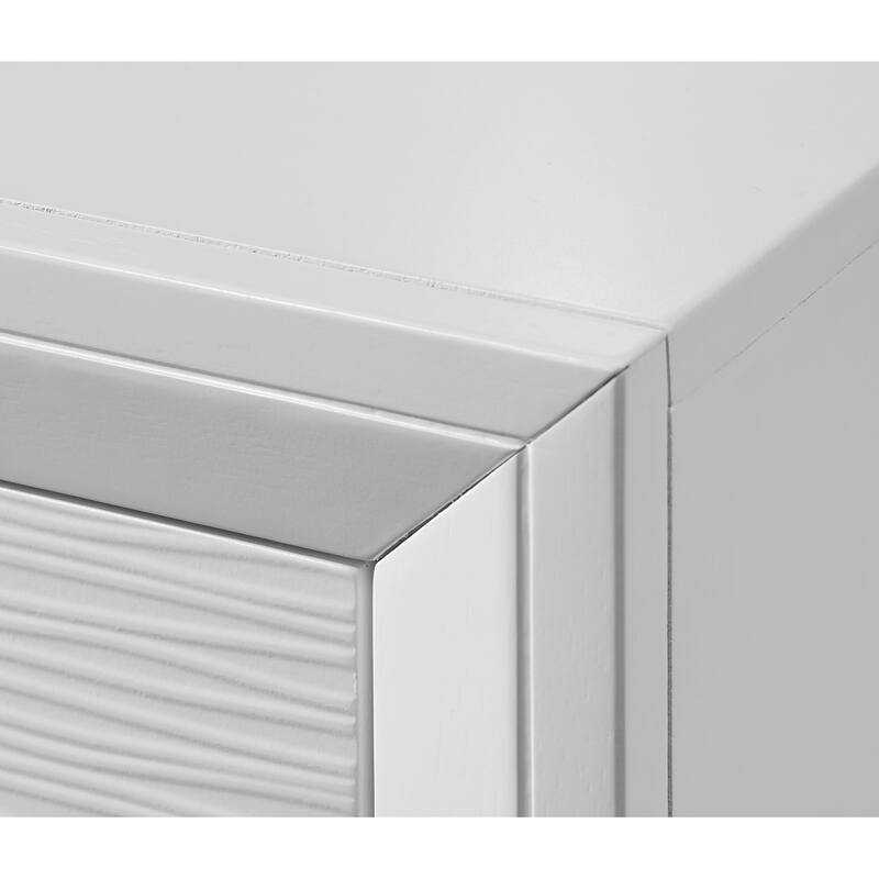 Sleek 2-Drawer Nightstand with Round Knobs, White Finish