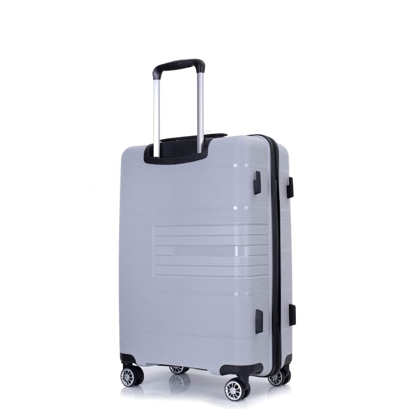 Hardshell 3 Piece PP Luggage Sets, Lightweight Durable Luggage Set with TSA Lock