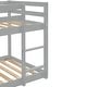 preview thumbnail 4 of 7, Stylish & Simple Twin over Twin Floor Bunk Bed, Low Height Design, Safety and Quality Guaranteed, Stylistic Elements, White