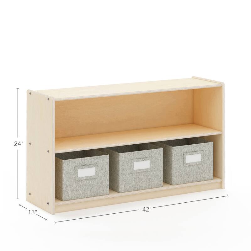 Guidecraft EdQ Essentials Two Shelf Open Storage 24''