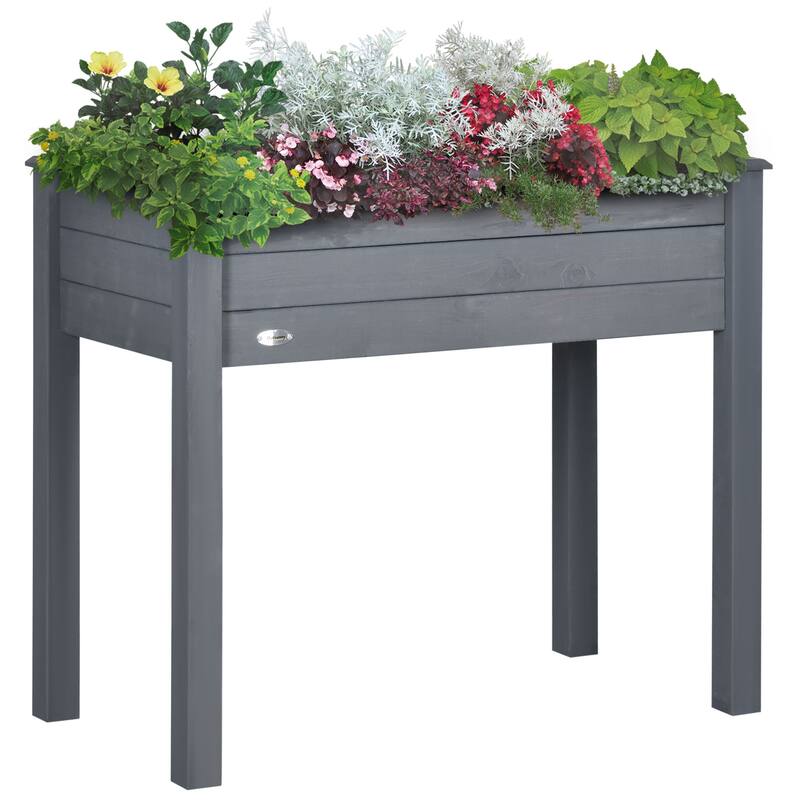 Elevated Raised Garden Bed Planter Box with Self-Draining Fabric Liner