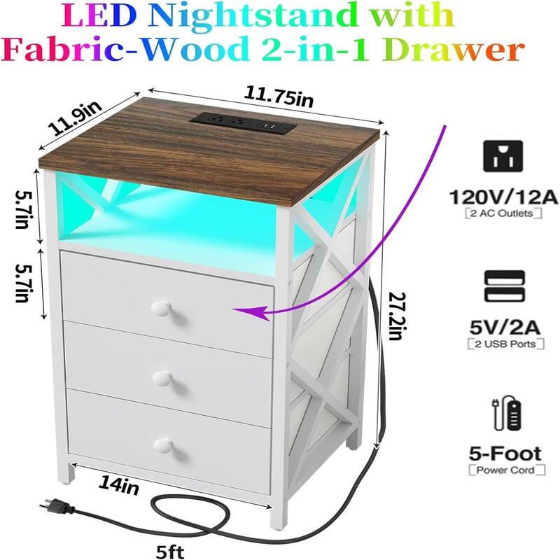 Nightstand with Charging Station