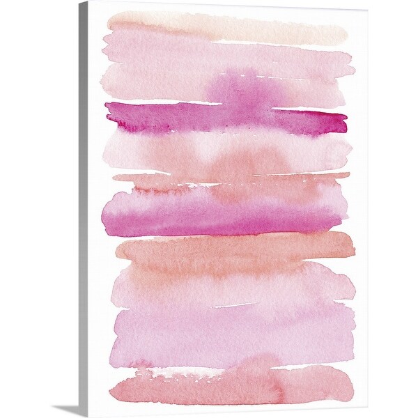 "Abstract Pink Stripes" Canvas Wall Art