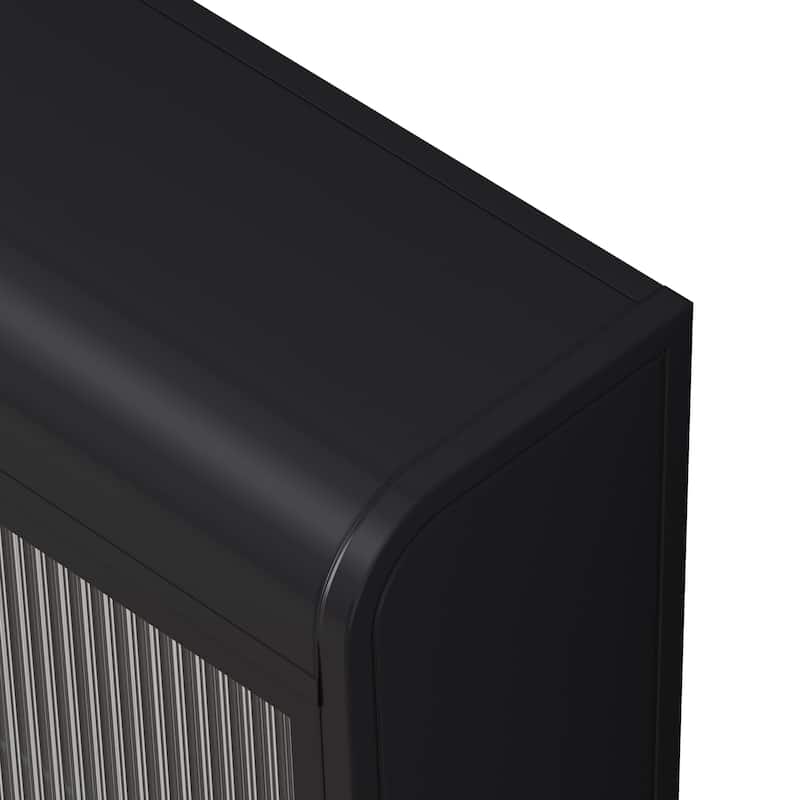 Modern Minimalist 3 Door Arched Wall Mounted Glass Cabinet