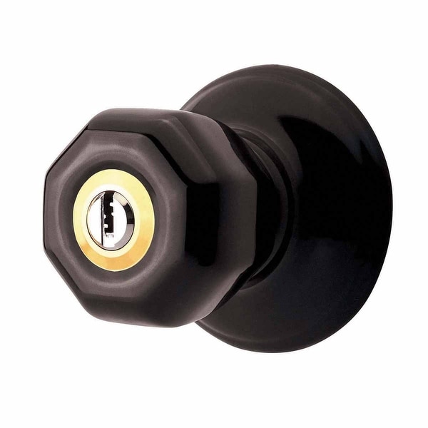 Int&Ext Keyed Door Knob Lock Set Porcelain Ajustable Backset |Renovator's Supply