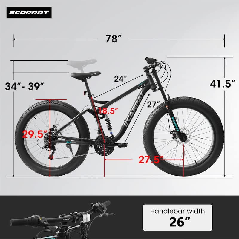 26 inch Mountain Bike Full-Suspension 21 Speeds