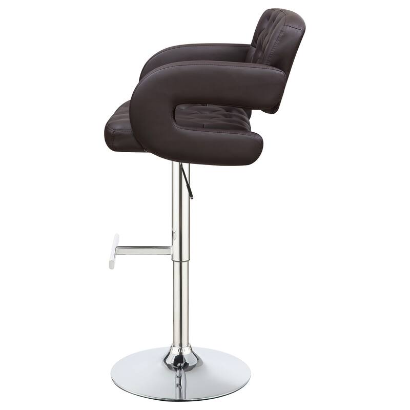 Brandi Adjustable Height Upholstered Tufted Bar Stool