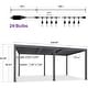 preview thumbnail 40 of 74, PURPLE LEAF Outdoor Louvered Pergola with Adjustable Metal Roof for Patio Pergola