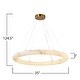 preview thumbnail 4 of 2, Artcraft Camila - Integrated LED Chandelier - Brushed Brass Finish