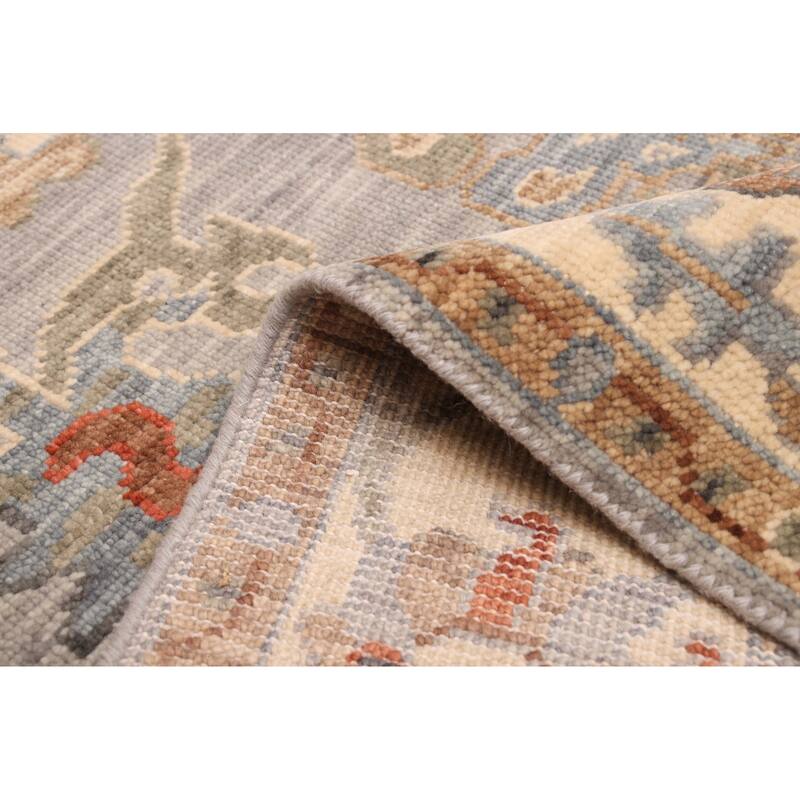 ECARPETGALLERY Hand-knotted Modern Oushak Grey Wool Rug - 5'2 x 7'10