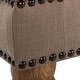 preview thumbnail 4 of 7, SAFAVIEH En Vogue Barney Taupe Oak Bench - 63" x 20.9" x 18.3"