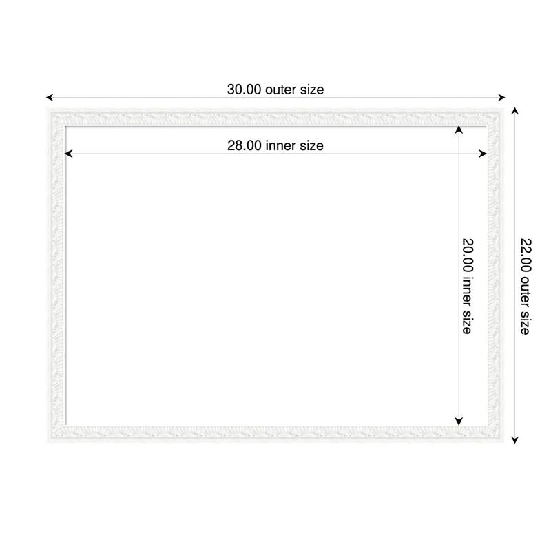 Bethany Framed Dry Erase Magnetic Board - 30 x 22 in - Bethany White