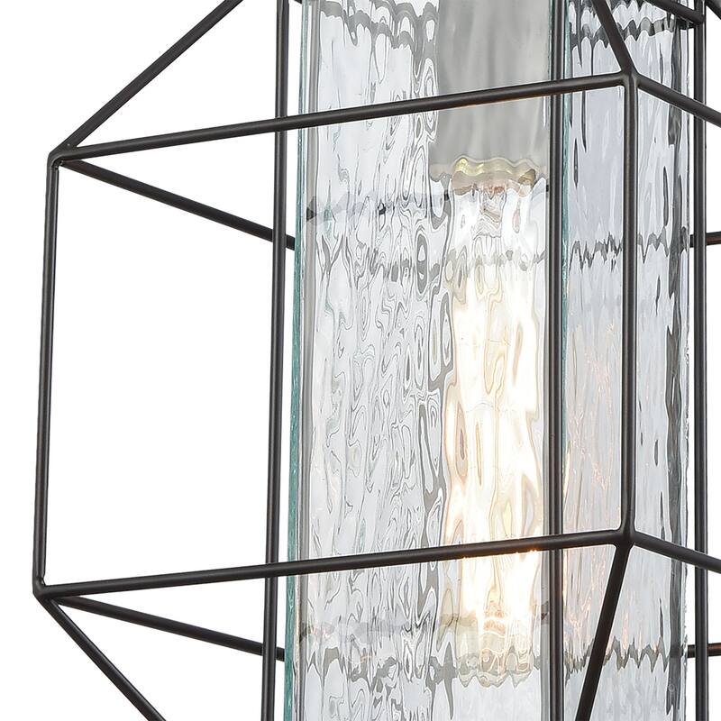 Elk Home Waterbury Oil Rubbed Bronze Glass 1 Light Pendant