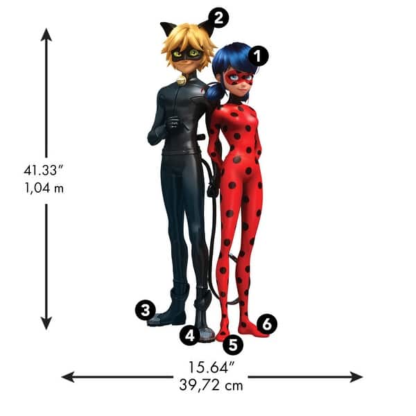 Miraculous Tales Of Ladybug And Cat Noir Giant Peel and Stick Wall Decals by RoomMates