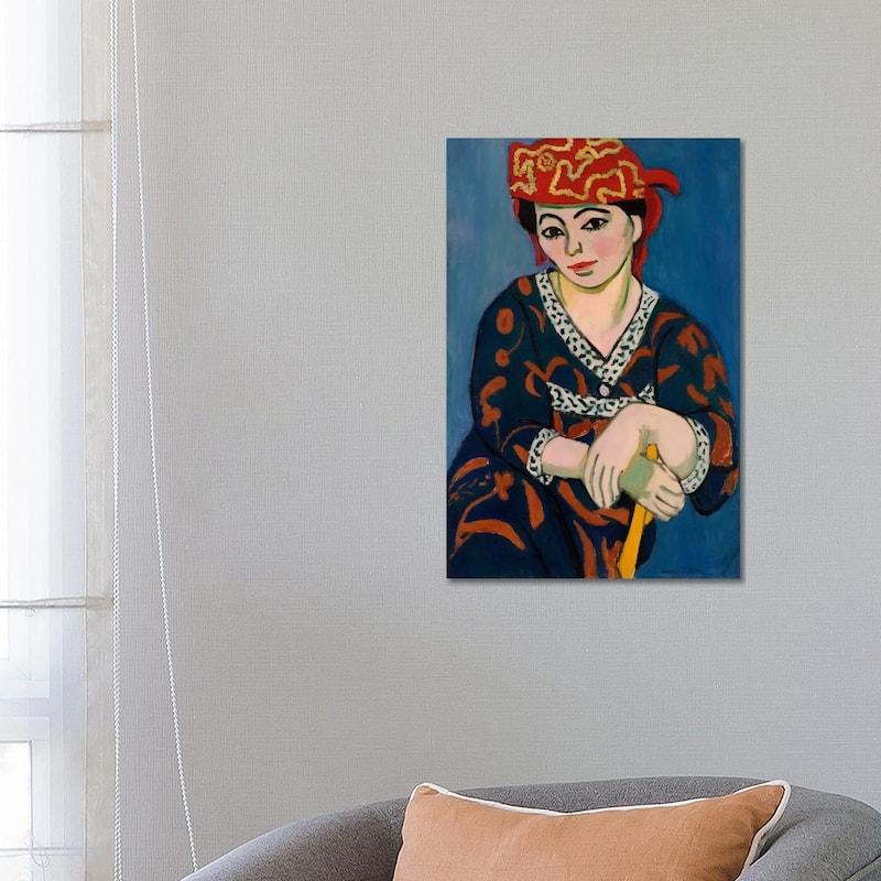iCanvas "Le Madras Rouge or Red Madras Headdress (1907)" by Henri Matisse Canvas Print - 26x18x1.5