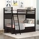 preview thumbnail 10 of 26, Twin Over Twin Wood Bunk Bed with Storage Drawers and Headboard Espresso