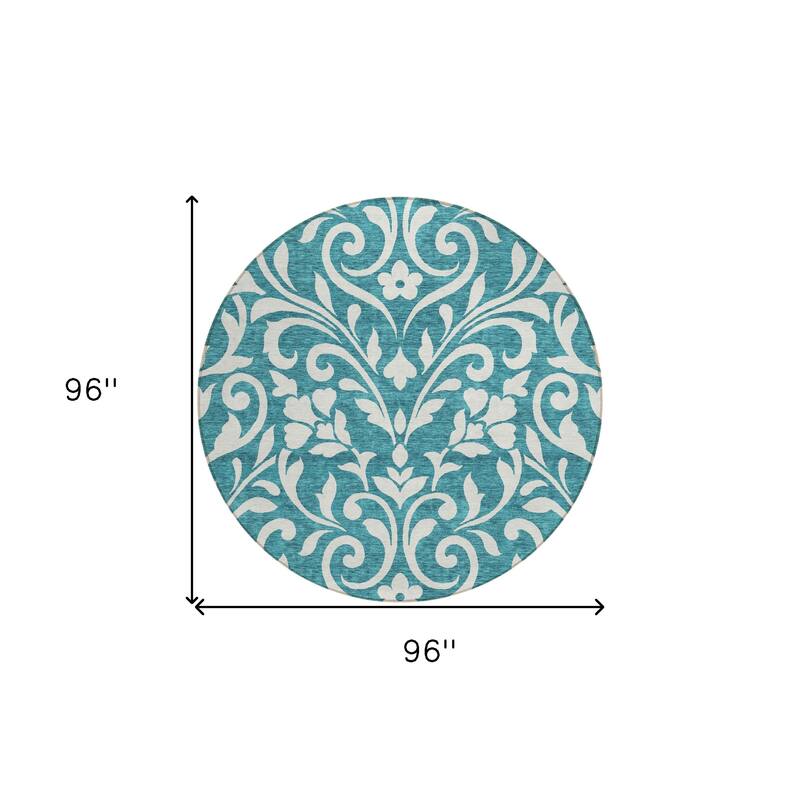 HomeRoots Floral Transitional Rectangle Outdoor Rug