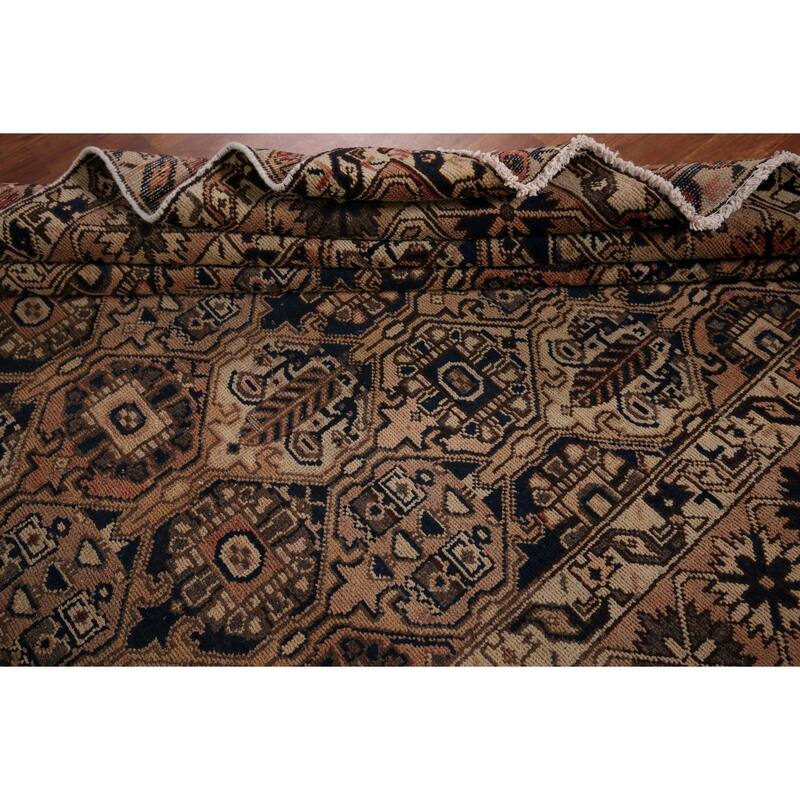 All-Over Bakhtiari Persian Vintage Area Rug Hand-Knotted Wool Carpet - 5'3" x 9'11"
