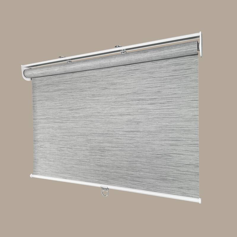 Arlo Blinds Gray Natural Weave Roller Shades