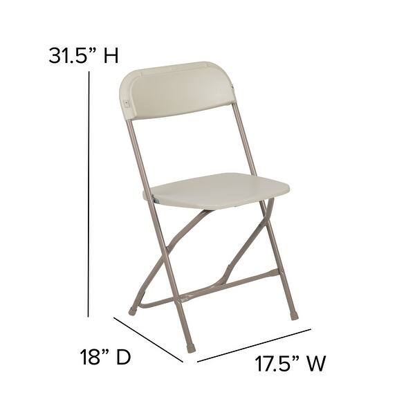 dimension image slide 2 of 7, 10 Pack 650 lb. Capacity Premium Plastic Folding Chair