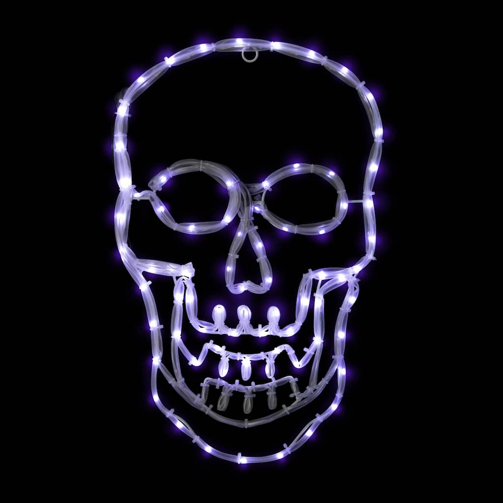 18" Lighted Skull Window Silhouette Halloween Decor