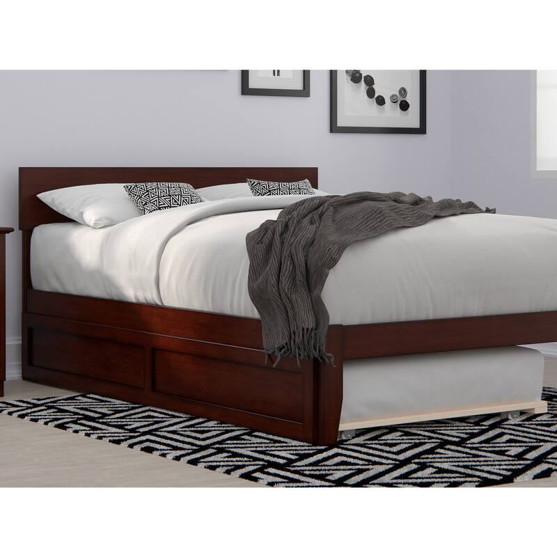 Twin Trundle Bed - Space Saving Bed with Rollers - Fits Under Beds - Extra Sleeping Space
