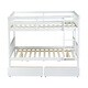 preview thumbnail 17 of 18, Full over Full Rubber Wood Bunk Bed with 2 Drawers,Convertible into 2 Full Beds,Ladder and Safety Guardrails