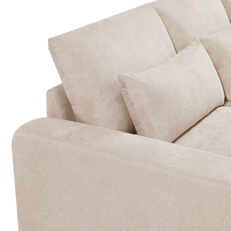 Merax Convertible Sofa Couch with Reversible Chaise