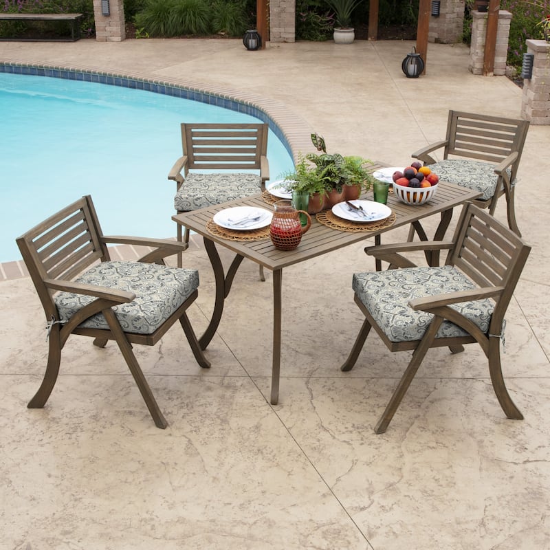 ARDEN Aurora Damask Outdoor 21 x 21 in. Seat Cushion