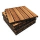 preview thumbnail 1 of 1, DreamPatio Acacia Interlocking Deck Tiles, Pack of 6, 6-Slat Pattern - 11.8" x 11.8" x 0.94"