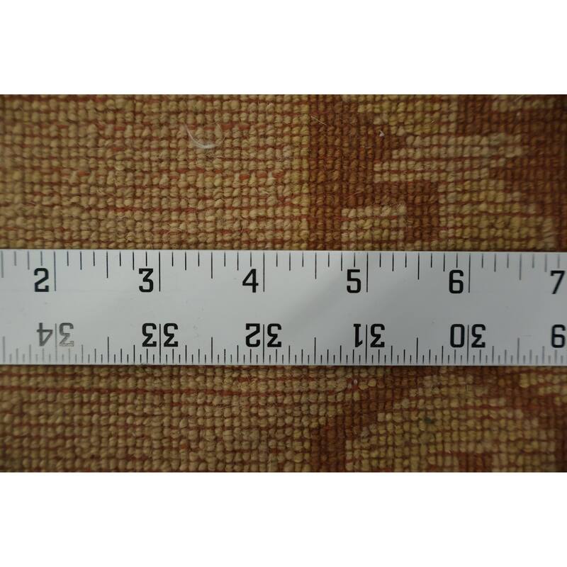 Hand Knotted Oriental 100% Wool Carpet Tribal Geometric Yellow & Gold Gabbeh Area Rug - 4' 8'' X 3' 6''