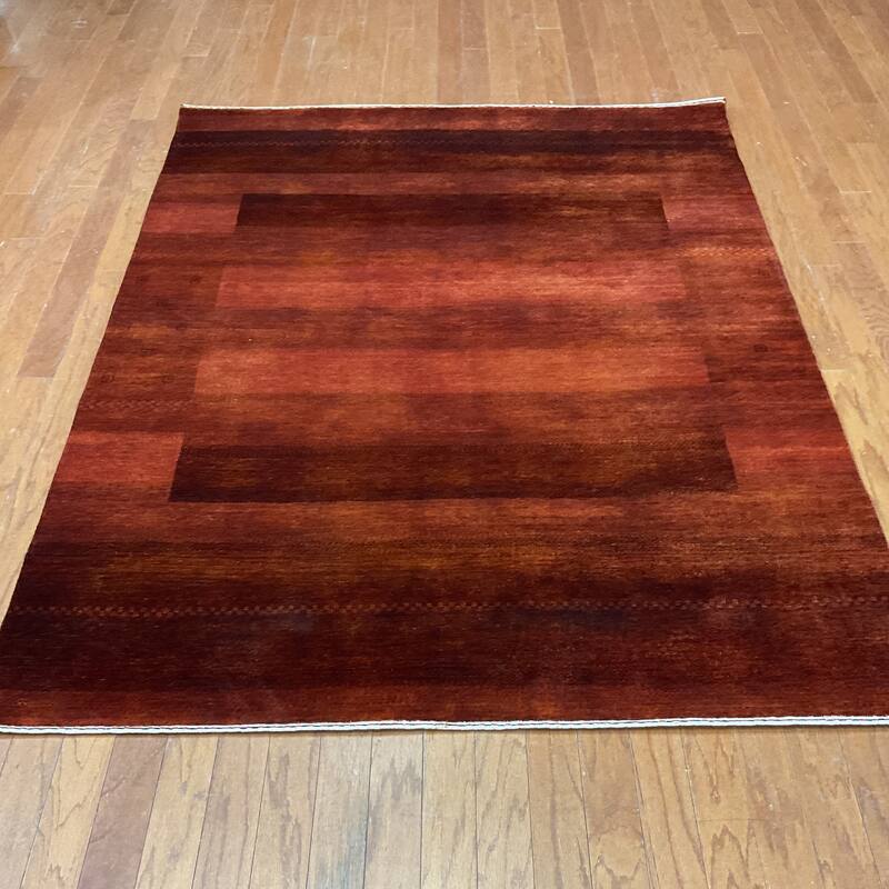 HERAT ORIENTAL Hand-knotted 4' 10 x 6'9 Indo Gabbeh Wool Rug - 4'10" x 6'9"