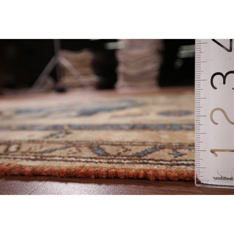 Distressed Tribal Hamedan Persian Accent Rug Hand-Knotted Wool Carpet - 4'2" x 6'4"