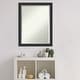 preview thumbnail 9 of 23, Beveled Wood Bathroom Wall Mirror - Corvino Black Frame