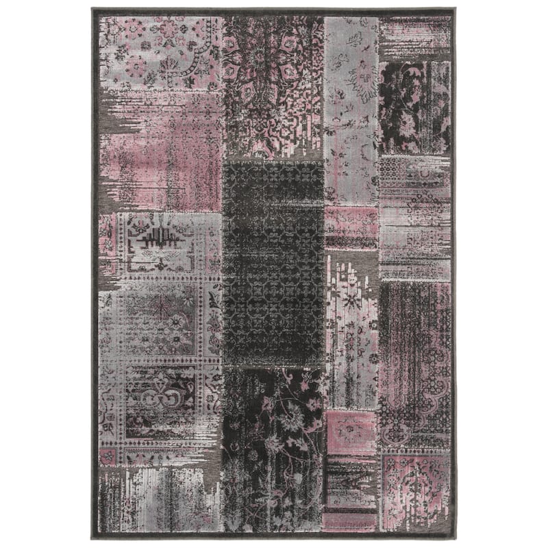 SAFAVIEH Paradise Bernardina Modern Viscose Rug - 5'3" x 7'6" - Charcoal/Multi
