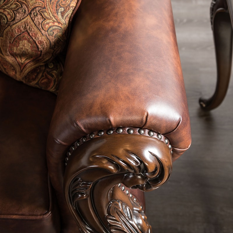 Furniture of America Wasing Traditional Formal Tufted Back Sofa