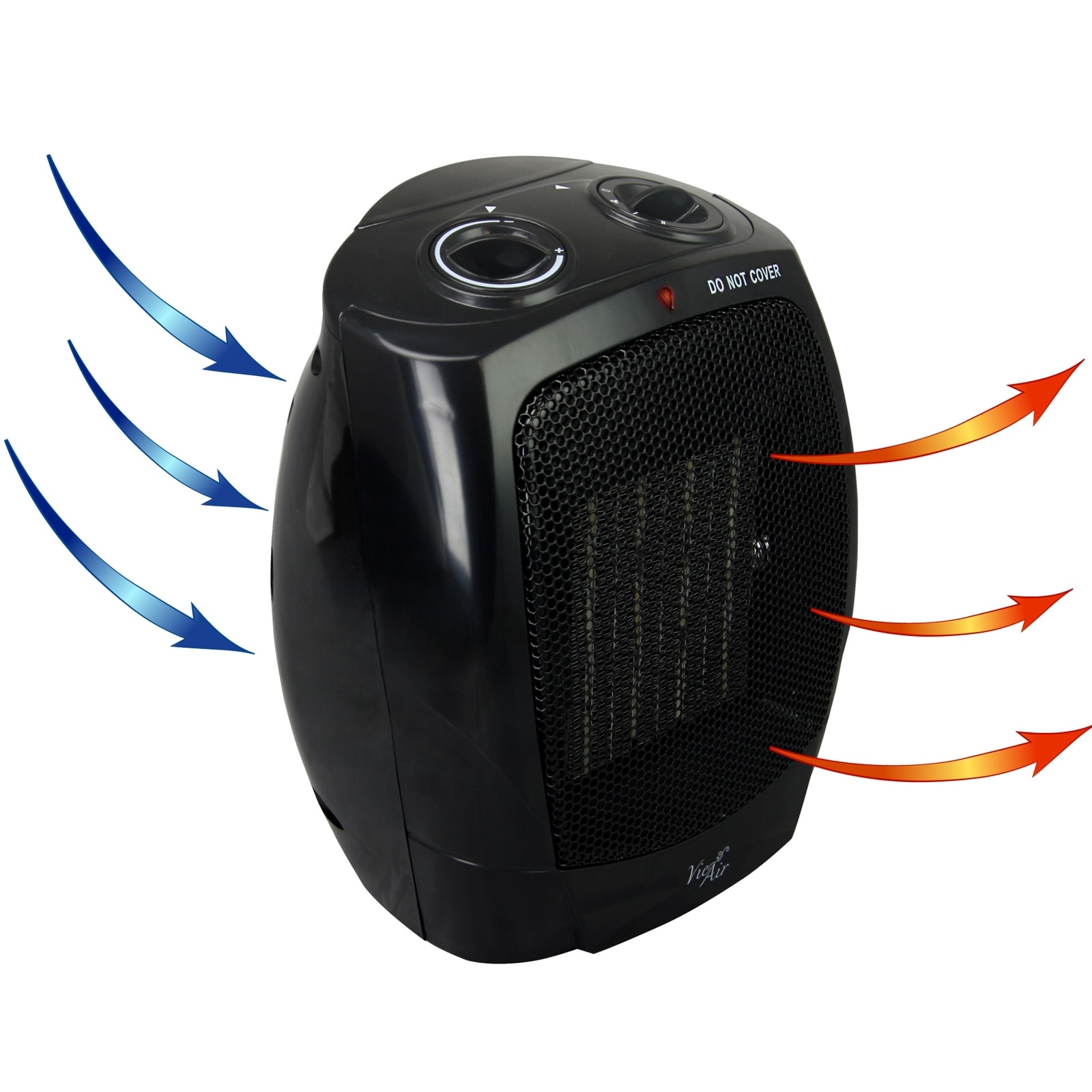 Compact 2 Speed Indoor Use Ceramic Heater with Adjustable