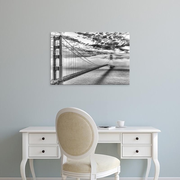 Easy Art Prints Dave Gordon's 'Evening Commute (BW)' Premium Canvas Art