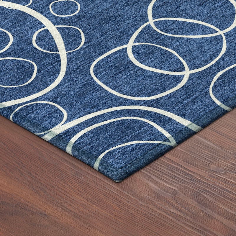 Machine Washable Indoor/ Outdoor Contemporary Nexus Chantille Rug