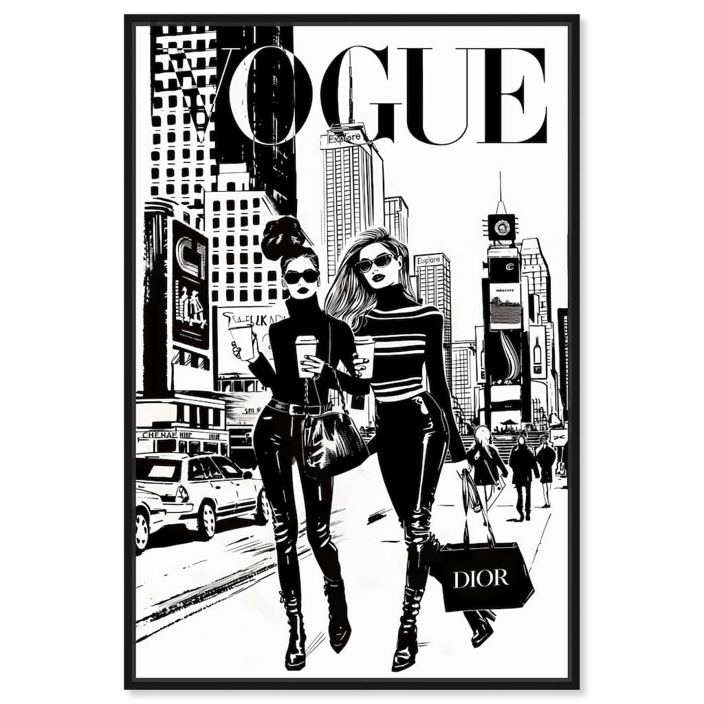 Shopping Gals Cover II Canvas by Art Remedy