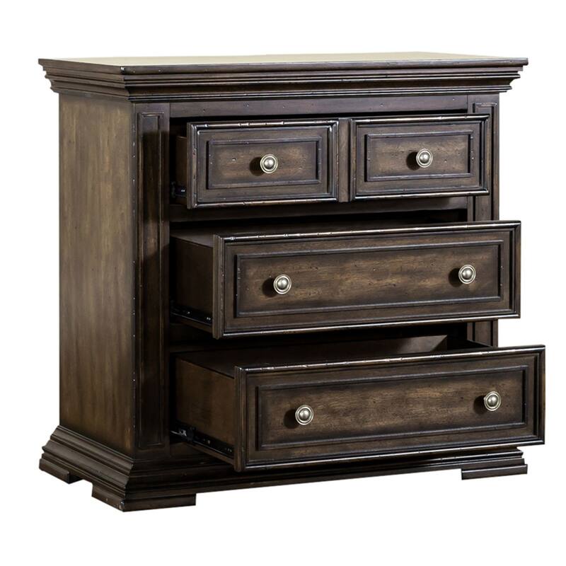 Big Valley Brownstone Bedside Chest with Charging Station