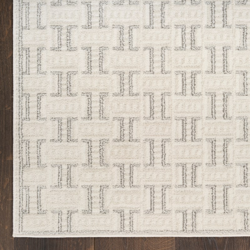Nourison Nordic Indoor only Grey Geometric Area Rug