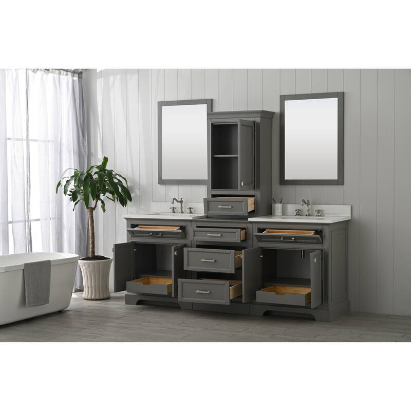 Milano 96" Double Sink Bathroom Vanity Modular Set