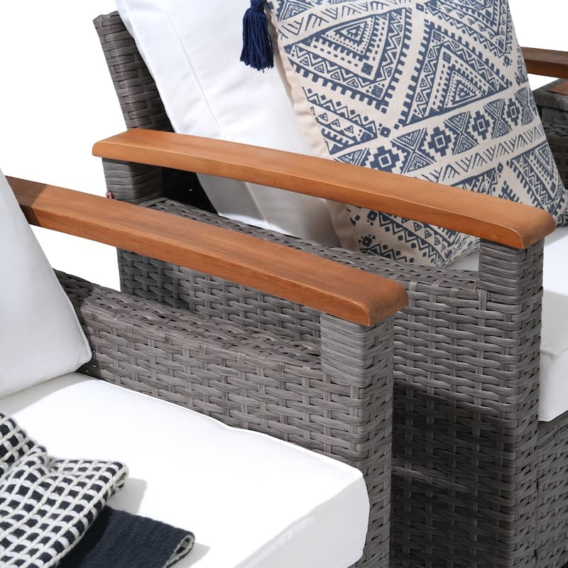 Outdoor 8-piece Sofa Set With Swivel Chair Patio Furniture